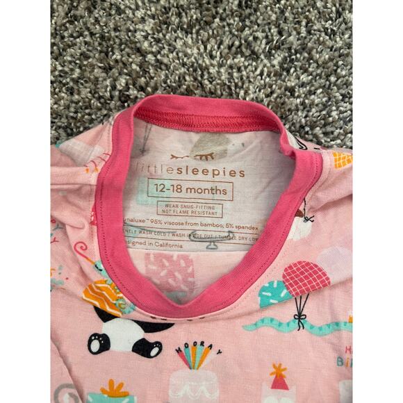 Little Sleepies Party animal pajamas size 12-18 months - Picture 2 of 2